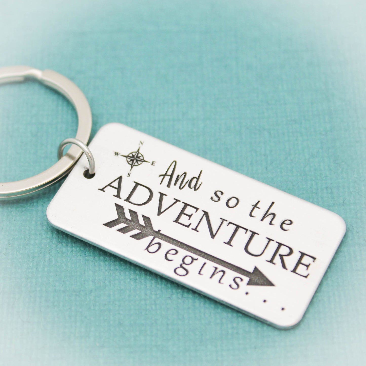 Graduation Keychain, And So the Adventure Begins Keychain, Grad Keychain, Graduation Gifts, Grad Keychain for Him, Graduate Gift for Her