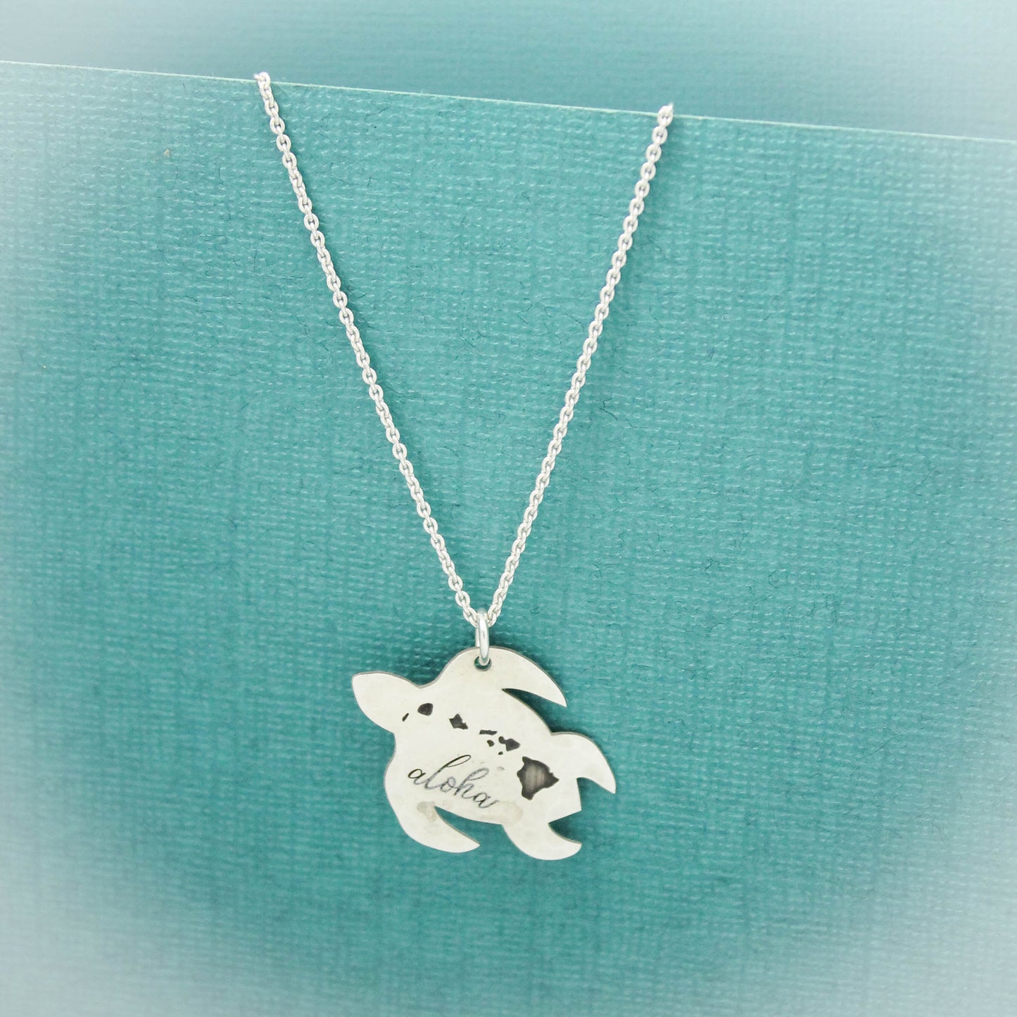 Hawaii Turtle Necklace, Hawaiian Islands Necklace, Hawaiian Aloha Jewelry, Hawaiian Sea Turtle Necklace, Honu Necklace, Aloha Jewelry