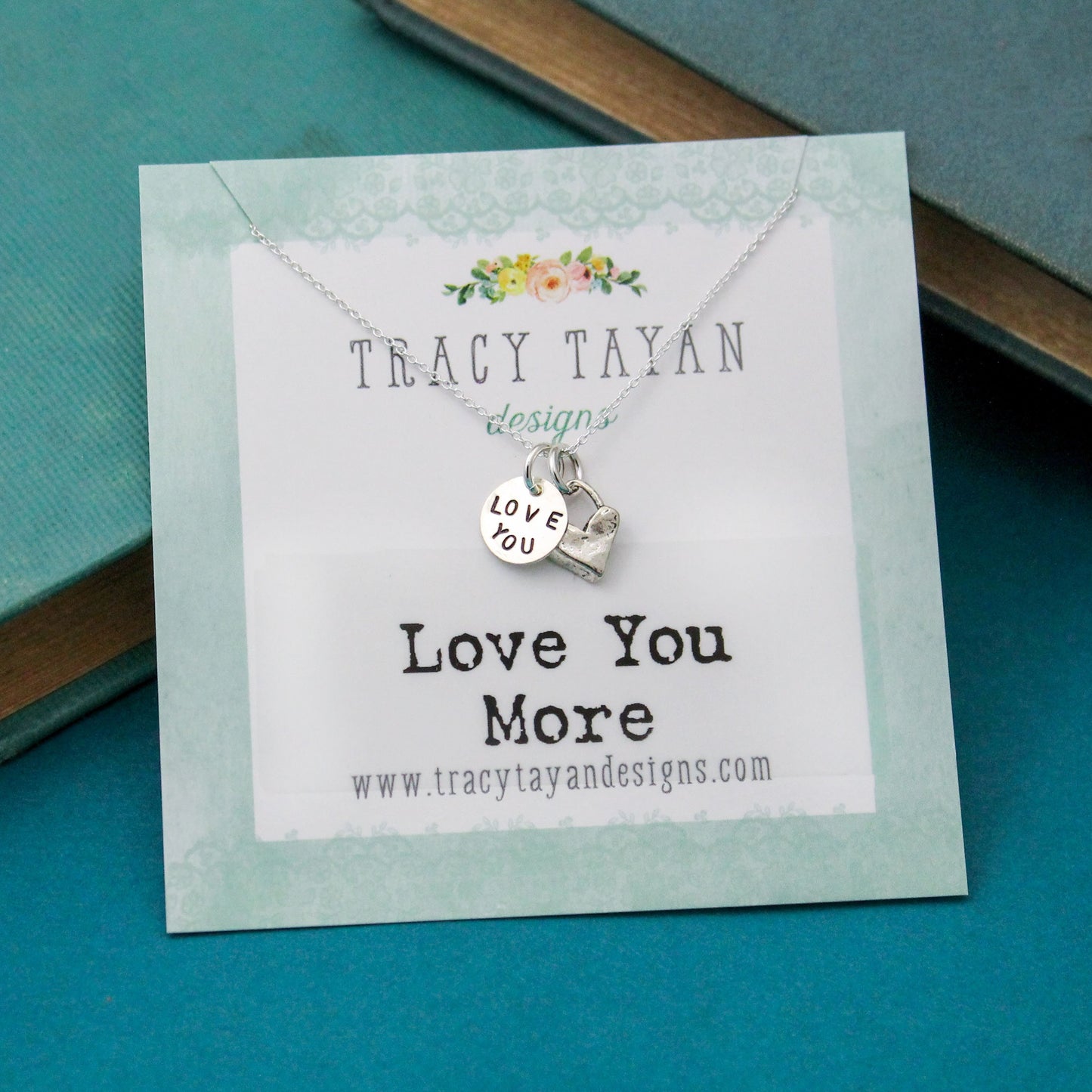 Love You More Necklace Personalized Sterling Silver, Hand Stamped Jewelry Gift, Love You Jewelry, Love You More Box Gift, Hand-Stamped Love