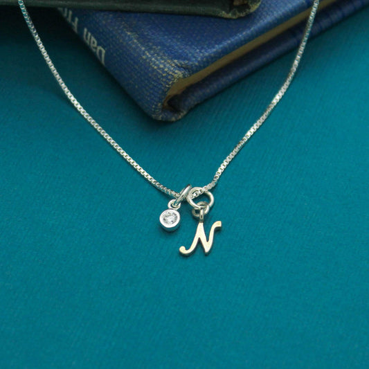 April Birthstone Necklace, Clear Quartz Jewelry, April Birthday Gift, April Birthstone Jewelry, April Quartz Necklace, Sterling Silver