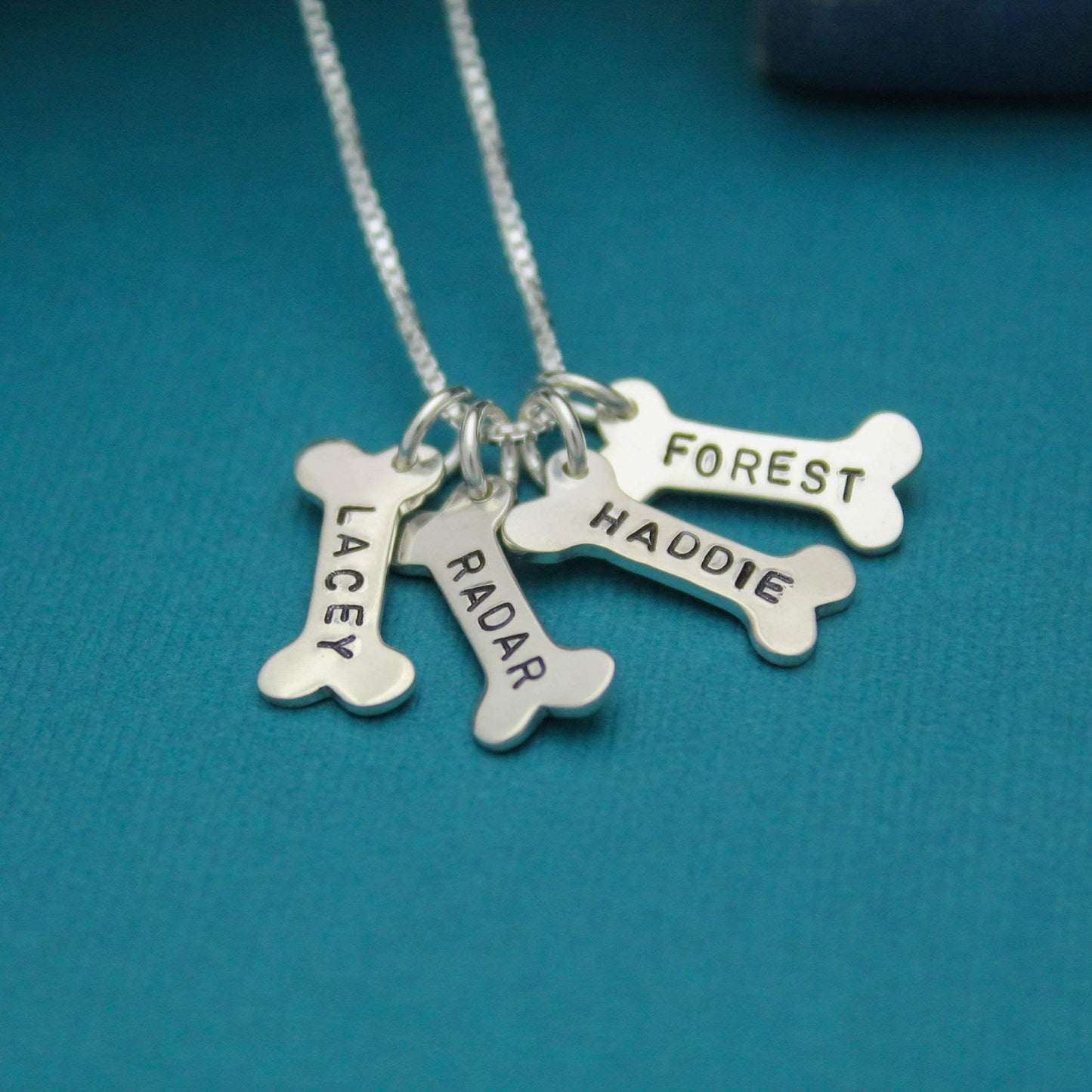 Personalized Dog Bone Necklace, Dog Lover Gift, Bone Necklace, Gifts for Dog Lovers, Gifts for Her, Hand Stamped Personalized Necklace