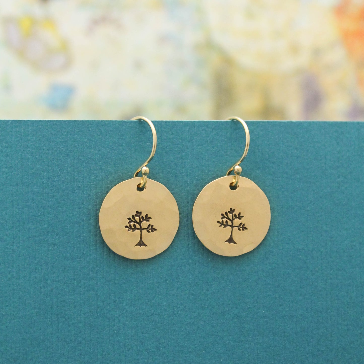 Tree of Life Charm Earrings, Family Tree Earrings, Gold Earrings, Tree Earrings, Gifts for Her, Birthday Gift, Gold Trees