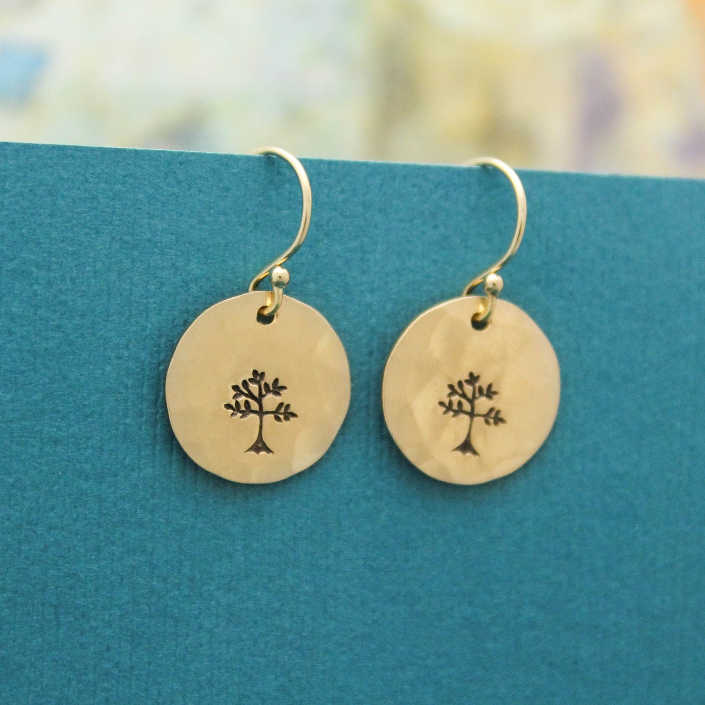 Tree of Life Charm Earrings, Family Tree Earrings, Gold Earrings, Tree Earrings, Gifts for Her, Birthday Gift, Gold Trees