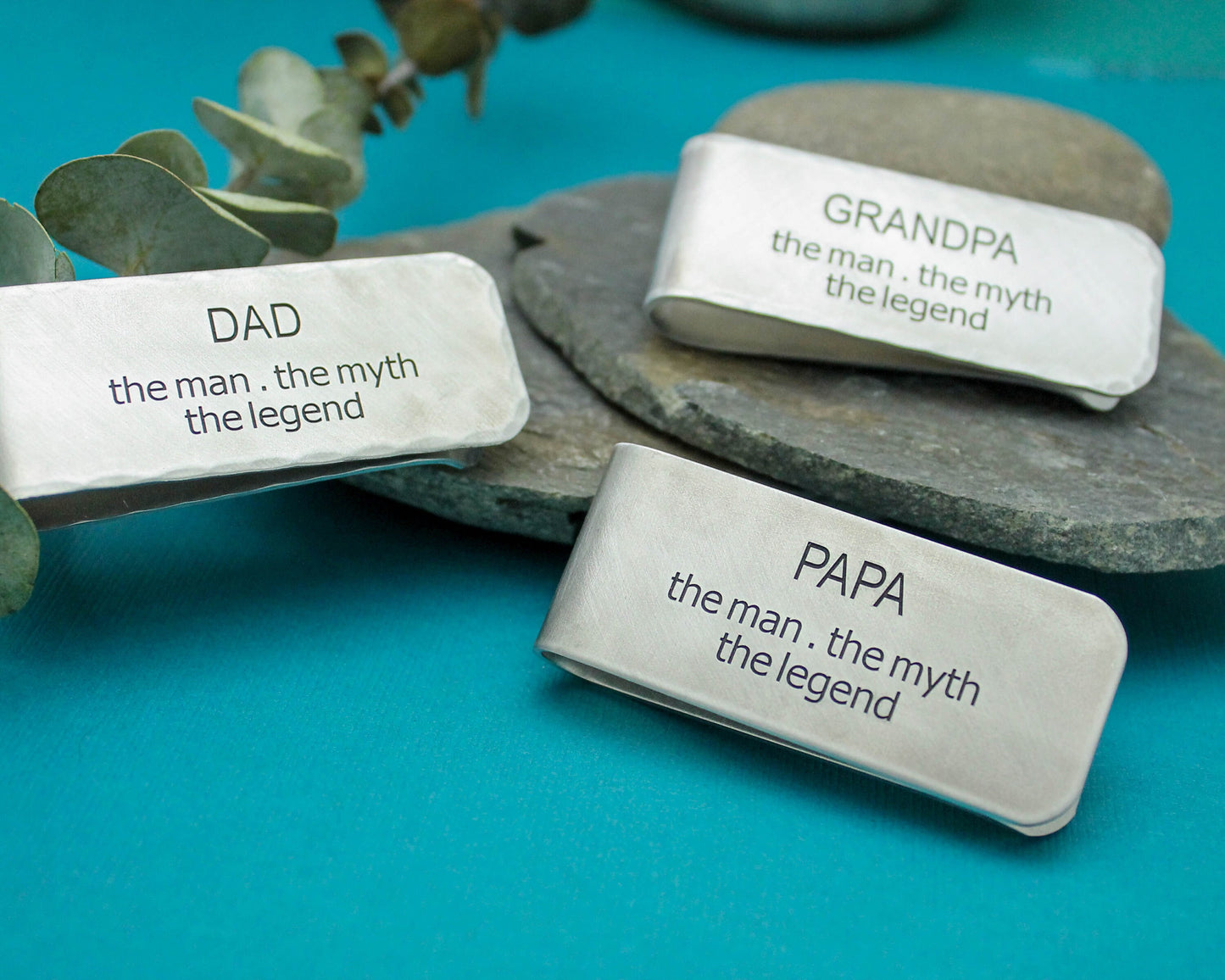 Daddy or Grandfather Money Clip Aluminum Engraved Personalized Gift Father's Day