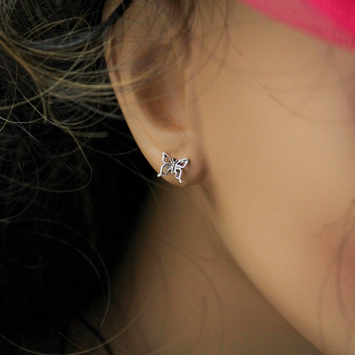 Cute Animal & Insect Studs in Sterling Silver Bumblebee, Lady Bugs, Butterfly, Horses, Elephants and Dragonfly, Minimalist Stud Earrings