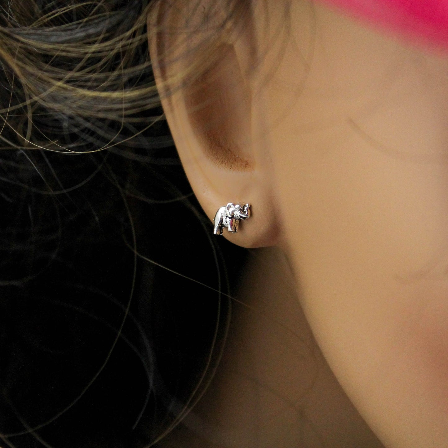 Cute Animal & Insect Studs in Sterling Silver Bumblebee, Lady Bugs, Butterfly, Horses, Elephants and Dragonfly, Minimalist Stud Earrings