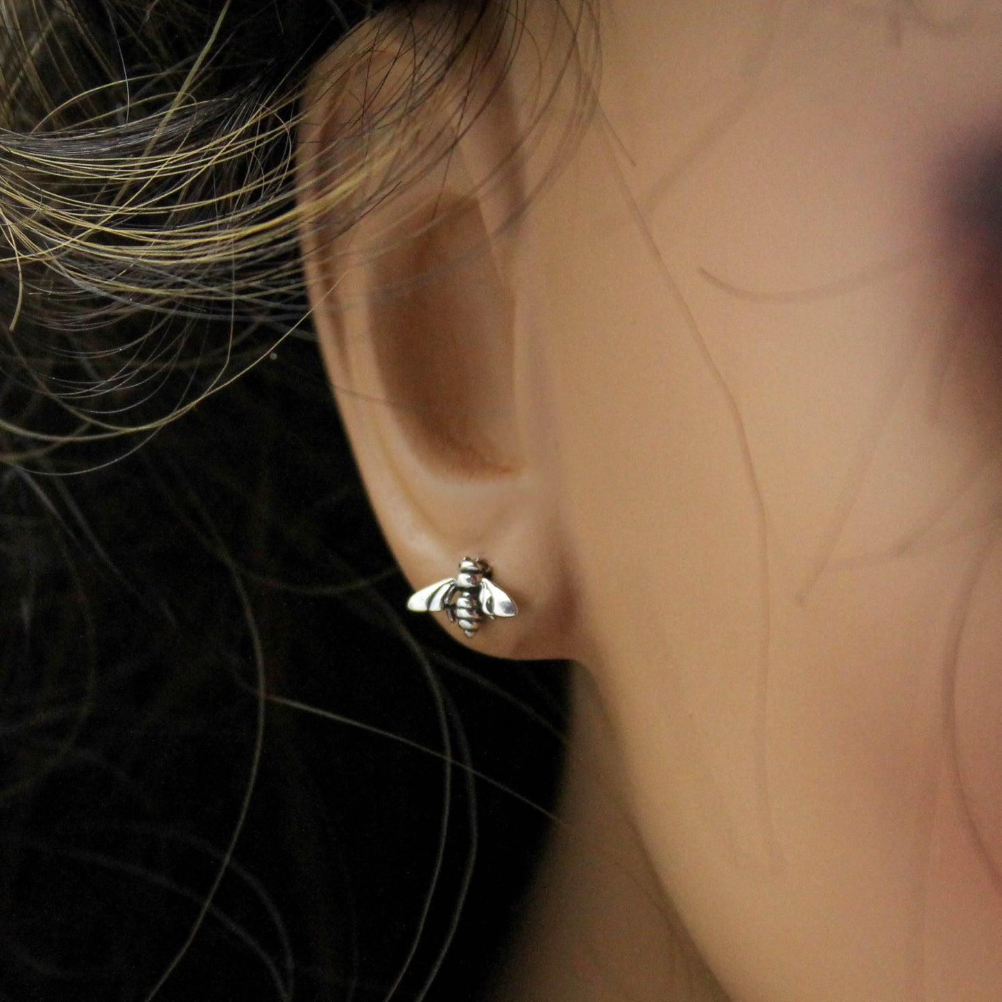 Cute Animal & Insect Studs in Sterling Silver Bumblebee, Lady Bugs, Butterfly, Horses, Elephants and Dragonfly, Minimalist Stud Earrings
