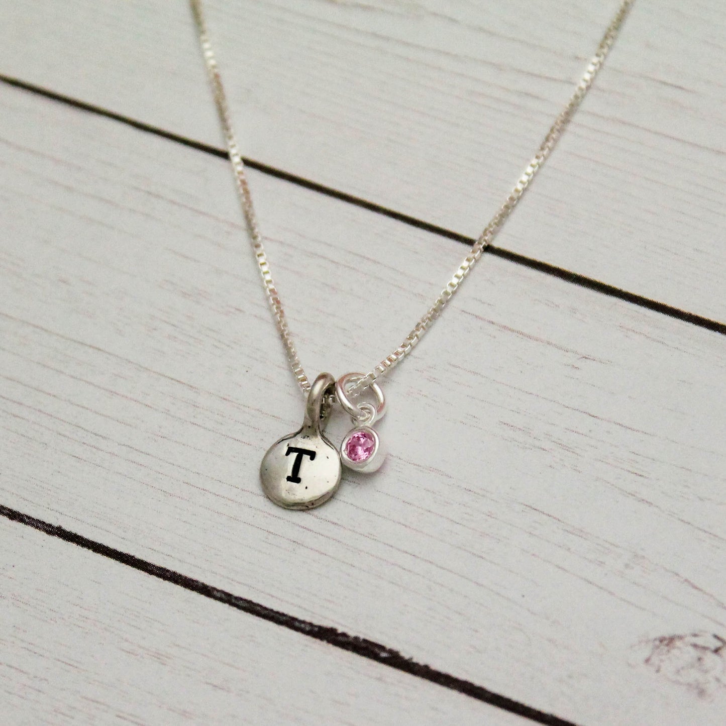 October Birthstone Necklace, October Pink Tourmaline Jewelry, October Birthday Gift, October Birthstone Jewelry, Sterling Silver Necklace