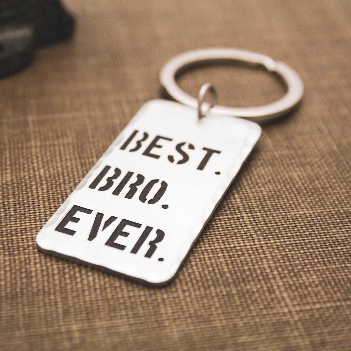 Best BRO Ever Keychain, Personalized Key Chain, Gifts for Brothers, Gifts for Him, Handstamped, Personalized Gift, Brother Gift Keychain