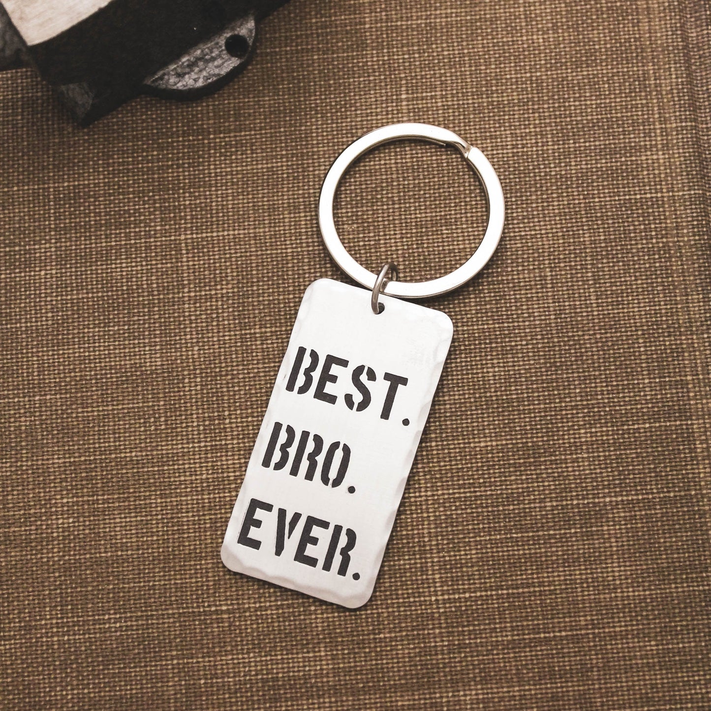 Best BRO Ever Keychain, Personalized Key Chain, Gifts for Brothers, Gifts for Him, Handstamped, Personalized Gift, Brother Gift Keychain