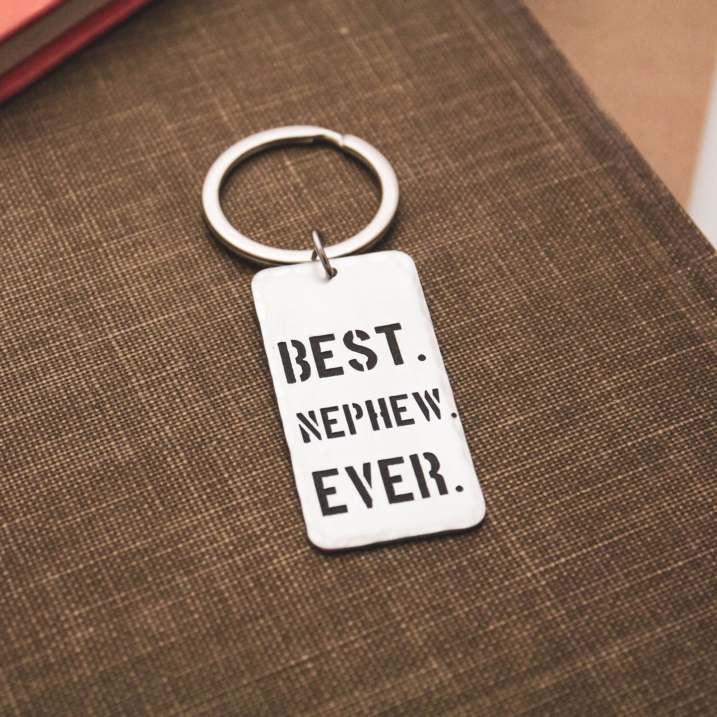 Best Nephew Ever Keychain, Personalized Key Chain, Gifts for Nephews, Gifts for Him, Handstamped, Personalized Gift, Nephew Gift Keychain