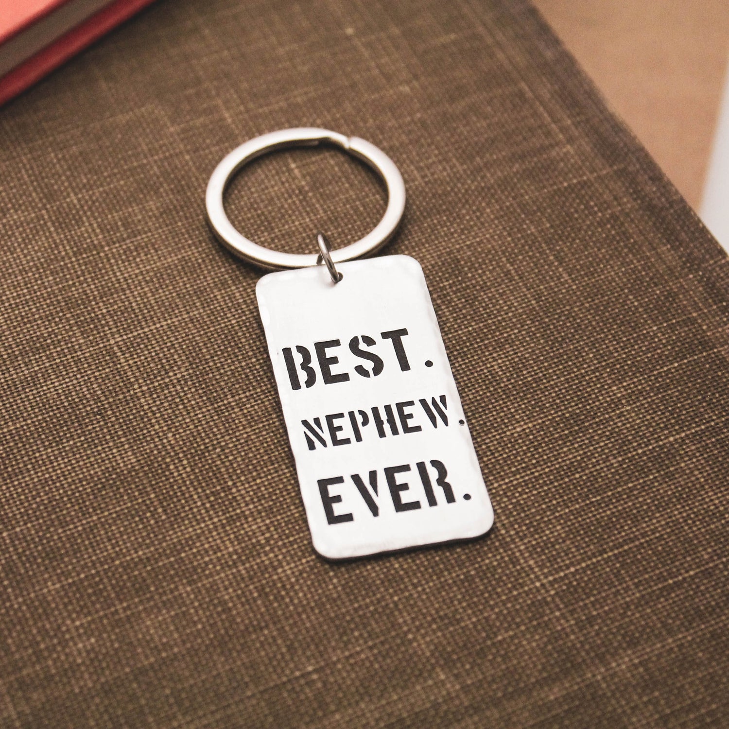 Best Nephew Ever Keychain, Personalized Key Chain, Gifts for Nephews, Gifts for Him, Handstamped, Personalized Gift, Nephew Gift Keychain
