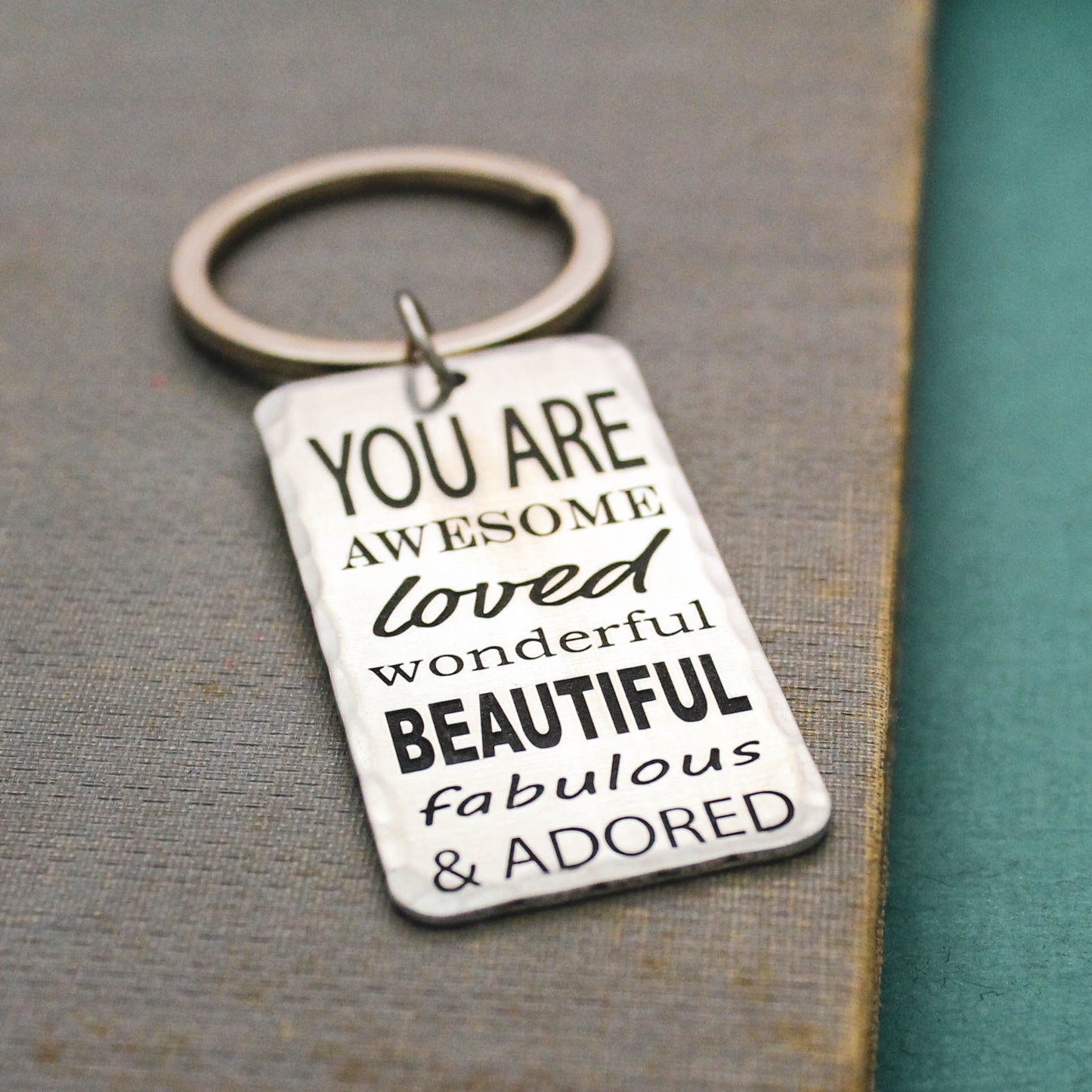 You Are AWESOME, Loved, Wonderful, Beautiful, Fabulous, & Adored Keychain, Cute Keychain Grad Gift, Birthday Gifts, Graduate Gift for Her