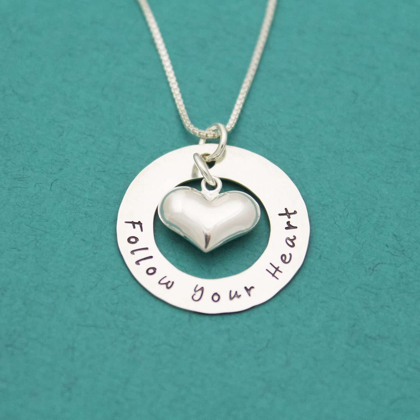 Follow Your Heart Necklace, Follow Your Heart Gift, Graduation Gift, Valentine's Day Gift, Gifts for Her, Heart Jewelry, Grad Gift for Her