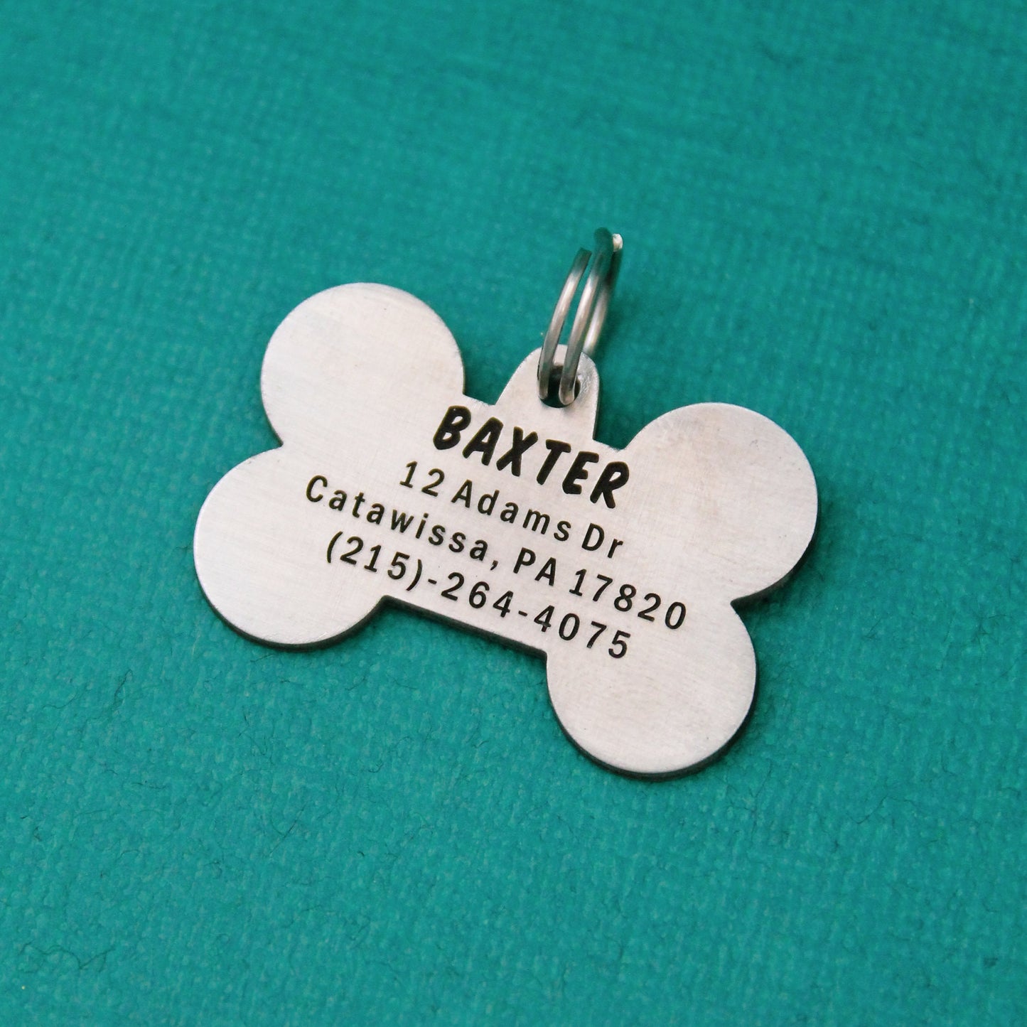 Personalized Pet ID Tag, Custom Dog Identification Collar Tag Charm, Bone Shaped Dog Puppy ID Tag, Cute Custom Engraved Dog Pet Collar Tag