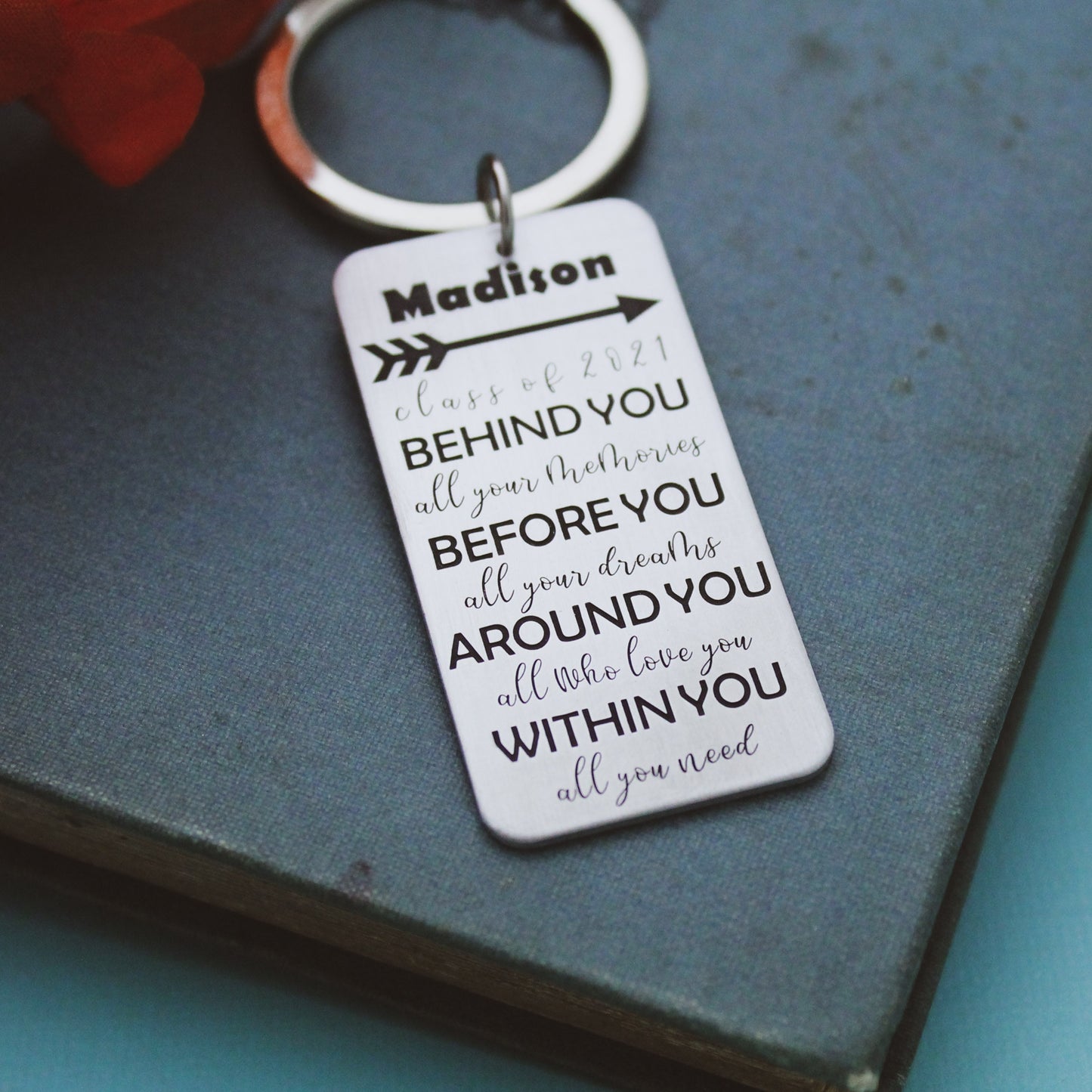 Graduation Keychain, Behind You all your memories, Before you all your dreams Keychain, Grad Keychain, Graduation Gifts, Grad Gift for Her