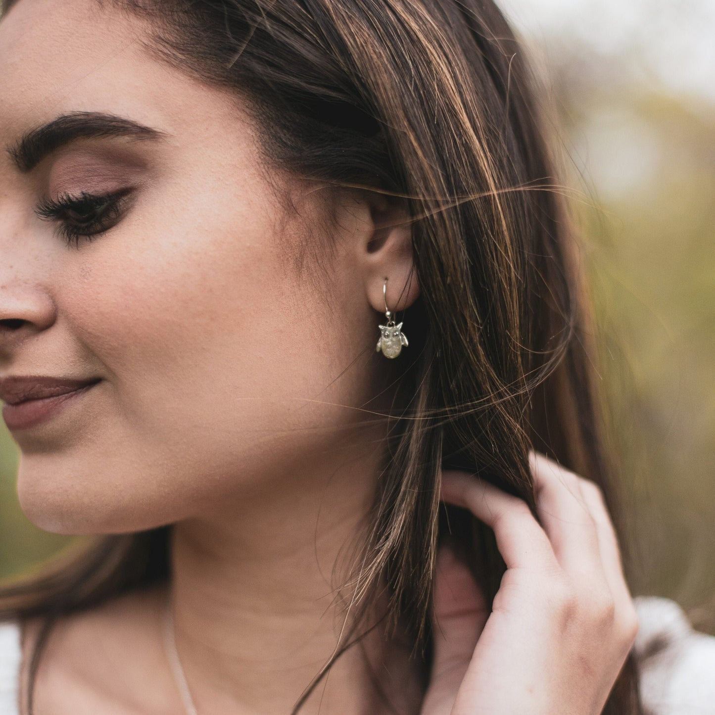 Cute Owl Earrings, Sterling Silver Owl Earrings, Graduation Owl Earrings, Silver Owl Earrings, Rustic Owl Earrings, Gift for Her, Grad Gift