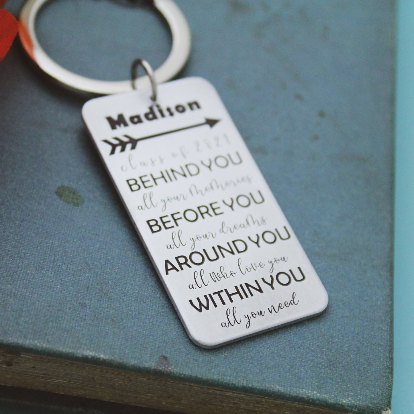 Graduation Keychain, Behind You all your memories, Before you all your dreams Keychain, Grad Keychain, Graduation Gifts, Grad Gift for Her
