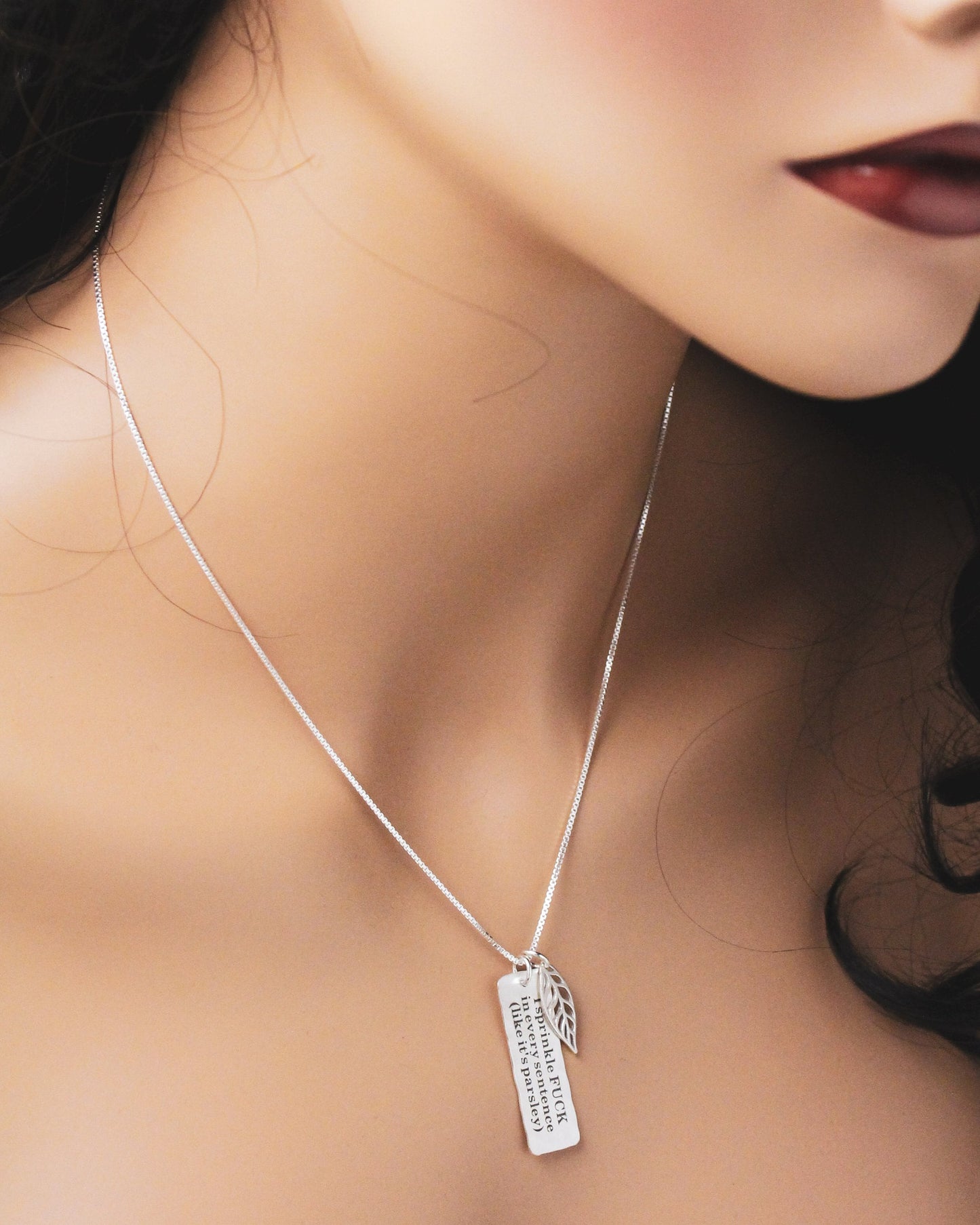 I Sprinkle FUCK in every sentence (like it's parsley) Necklace Fuck Jewelry, Gifts for Her, Curse Word Jewelry Gift, Whimsigoth