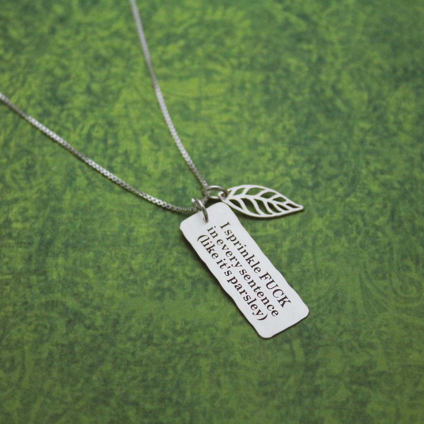 I Sprinkle FUCK in every sentence (like it's parsley) Necklace Fuck Jewelry, Gifts for Her, Curse Word Jewelry Gift, Whimsigoth