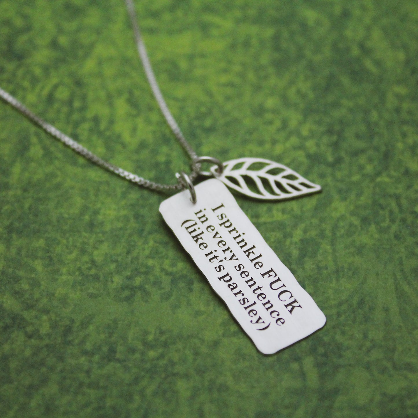 I Sprinkle FUCK in every sentence (like it's parsley) Necklace Fuck Jewelry, Gifts for Her, Curse Word Jewelry Gift, Whimsigoth