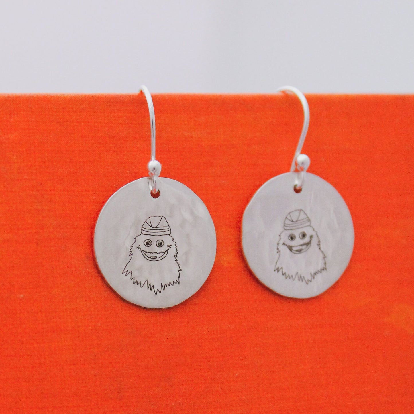 Gritty Earrings in Sterling Silver Philadelphia Flyers Mascot Jewelry