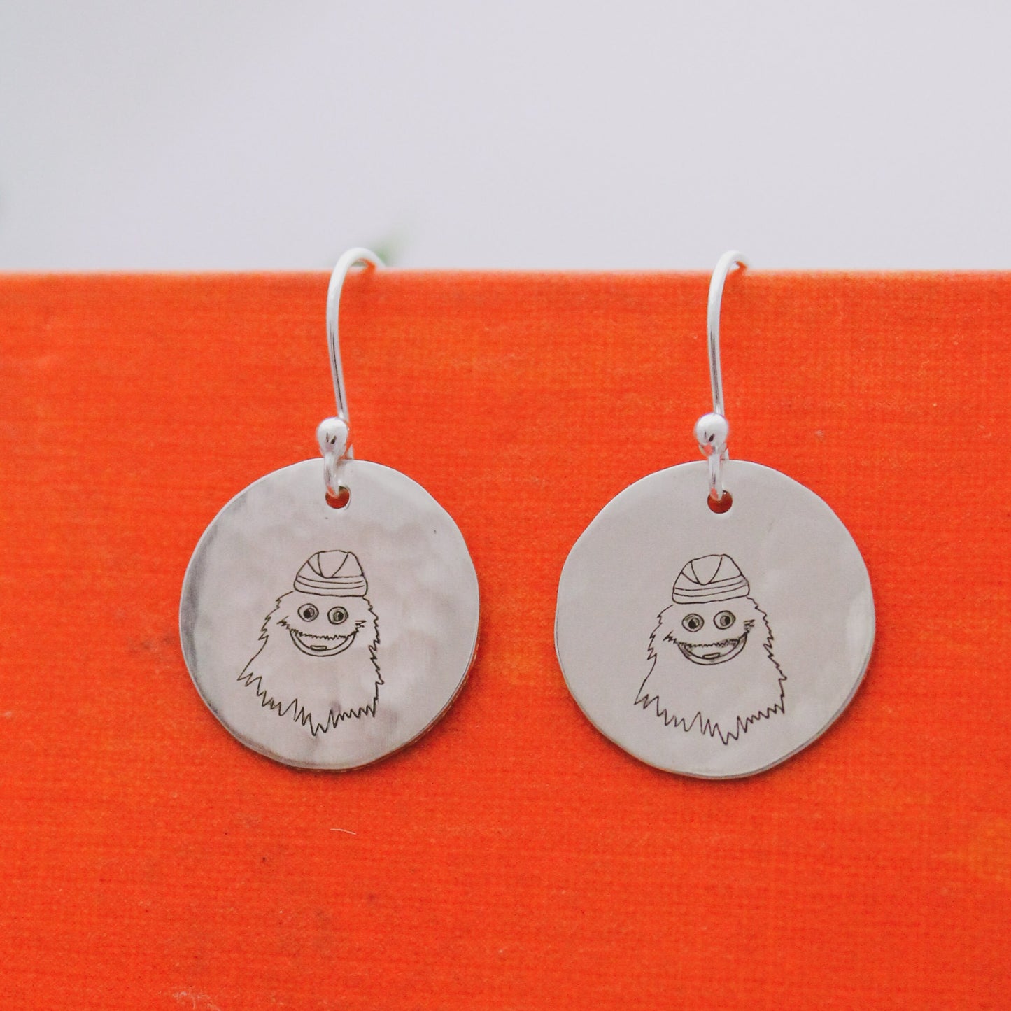 Gritty Earrings in Sterling Silver Philadelphia Flyers Mascot Jewelry