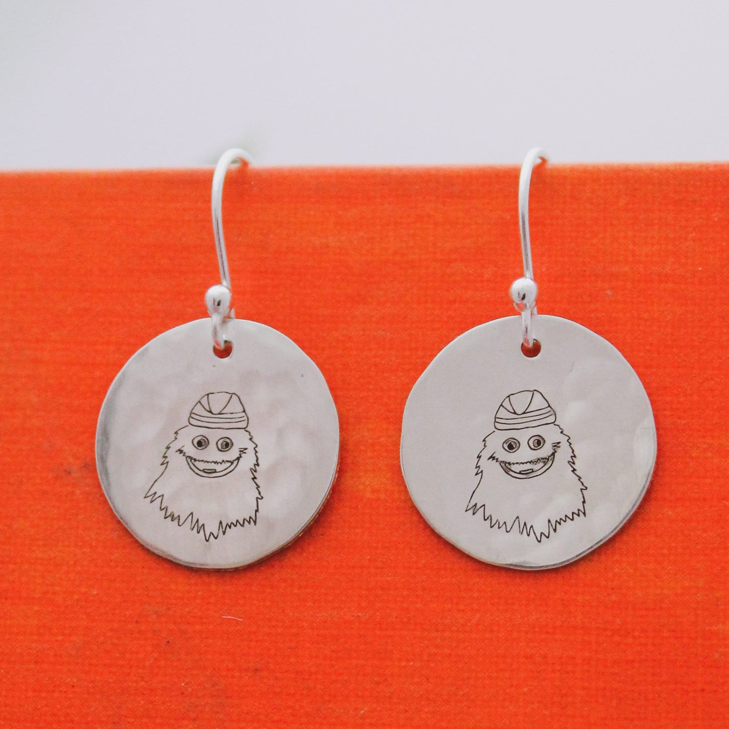 Gritty Earrings in Sterling Silver Philadelphia Flyers Mascot Jewelry