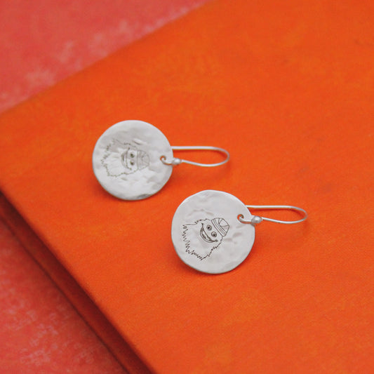 Gritty Earrings in Sterling Silver Philadelphia Flyers Mascot Jewelry