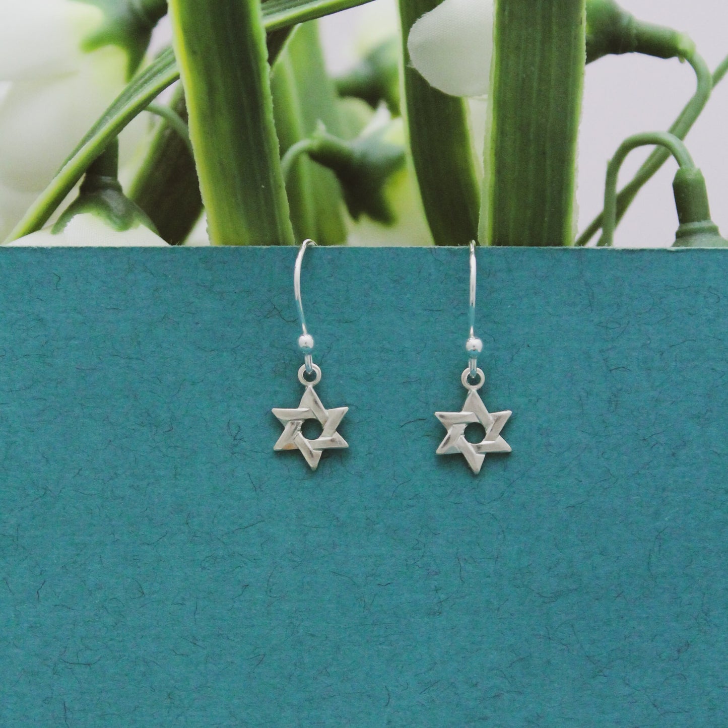 Petite Silver Star of David Earrings, Bat Mitzvah Earrings, Sterling Silver Earrings, Small Star of David Earrings, Hanukkah Earrings