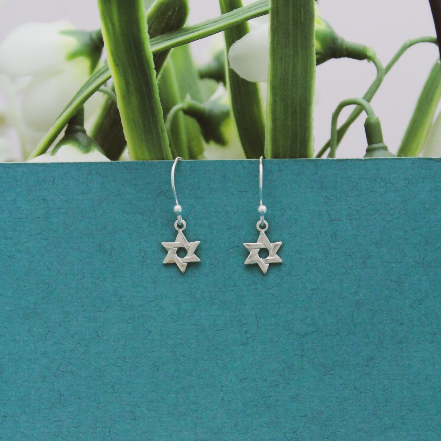 Petite Silver Star of David Earrings, Bat Mitzvah Earrings, Sterling Silver Earrings, Small Star of David Earrings, Hanukkah Earrings