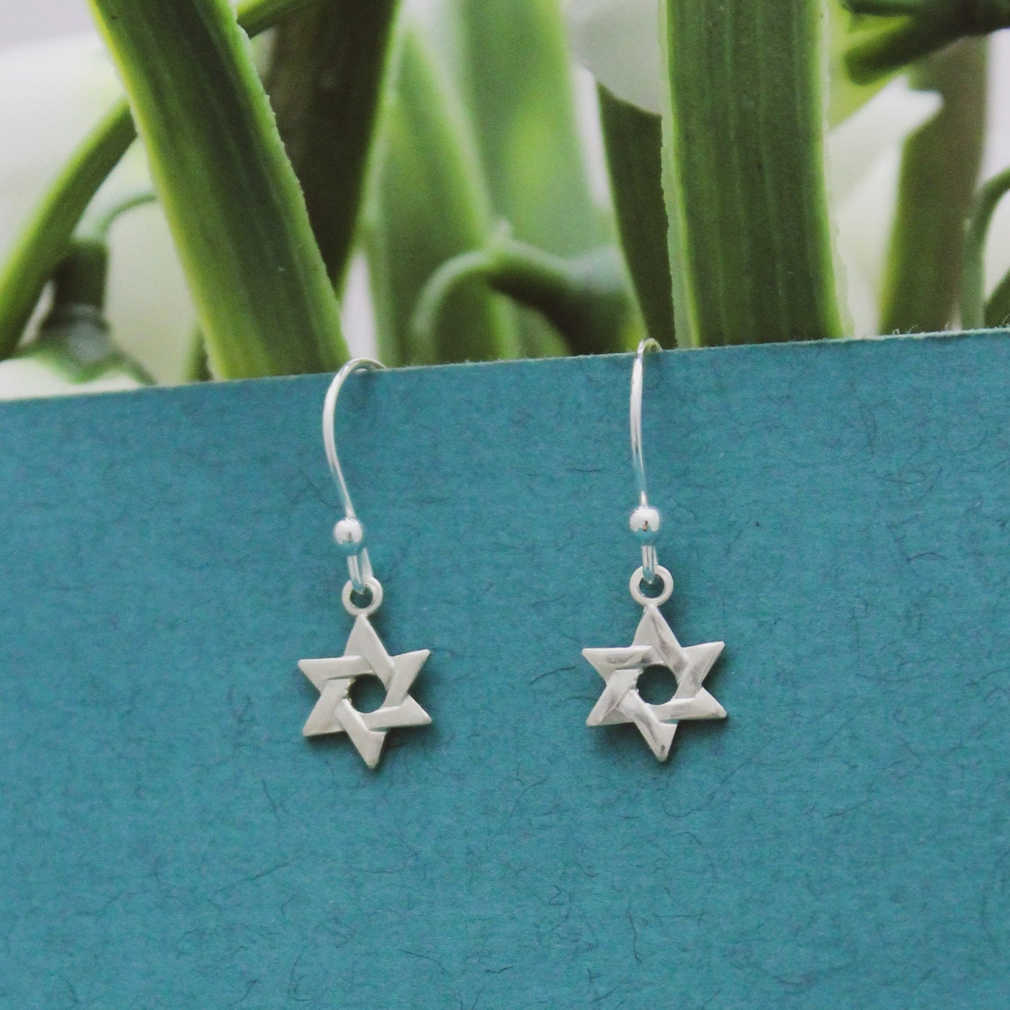 Petite Silver Star of David Earrings, Bat Mitzvah Earrings, Sterling Silver Earrings, Small Star of David Earrings, Hanukkah Earrings