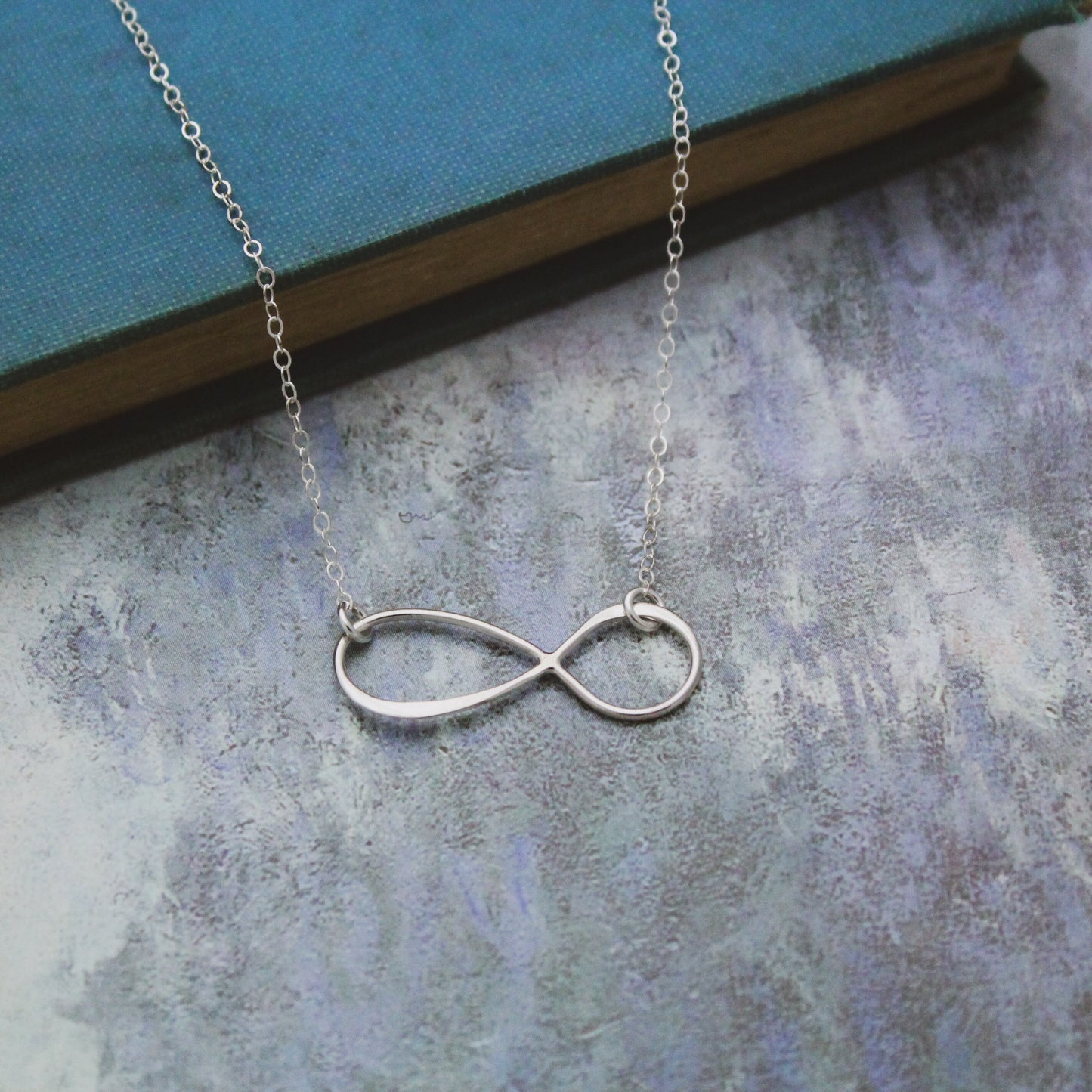 Silver Infinity Necklace, Sterling Silver Infinite Love Necklace, Cute Silver Infinity Jewelry, Infinity Bar Necklace, Unique Gift for Her