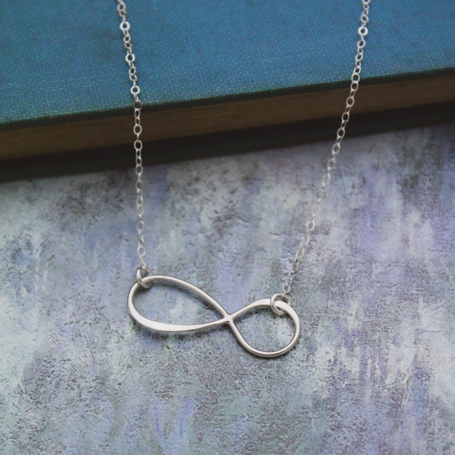 Silver Infinity Necklace, Sterling Silver Infinite Love Necklace, Cute Silver Infinity Jewelry, Infinity Bar Necklace, Unique Gift for Her