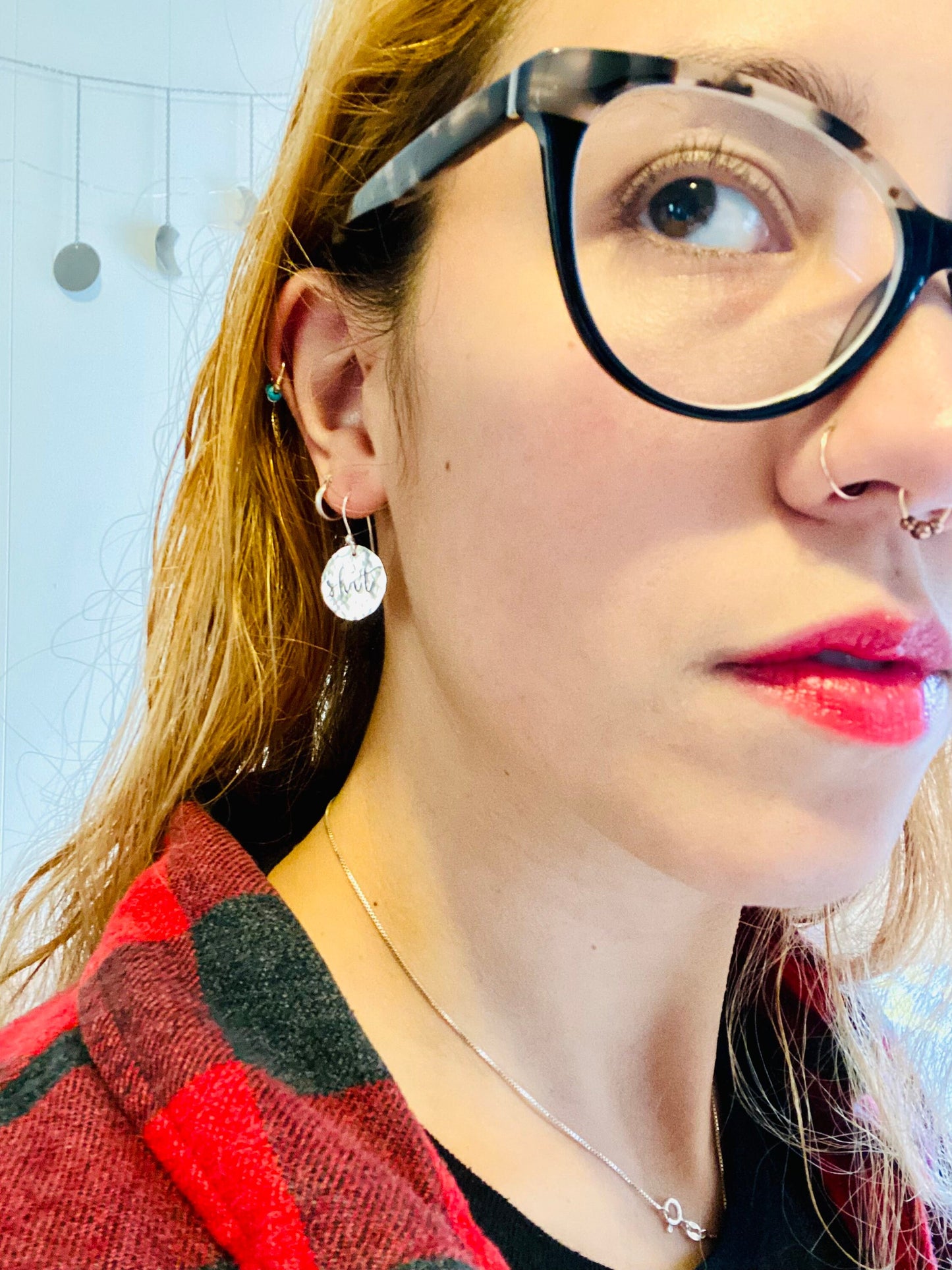 Shit Show Earrings in Sterling Silver, Funny Inspirational Jewelry, Gift for Her, Curse Word Jewelry, Shit Show Gift, Funny Shit, Shit Gift