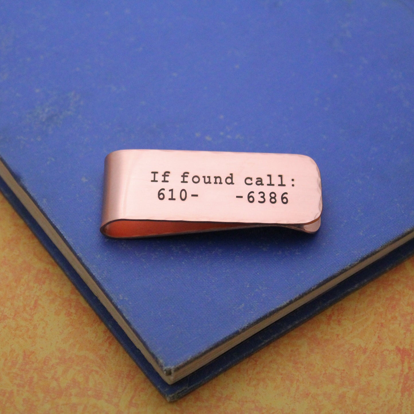 If Found Call Money Clip, Wife's Cell Phone Number Funny Money Clip, Daddy or Grandfather Money Clip Copper Engraved Personalized Gift