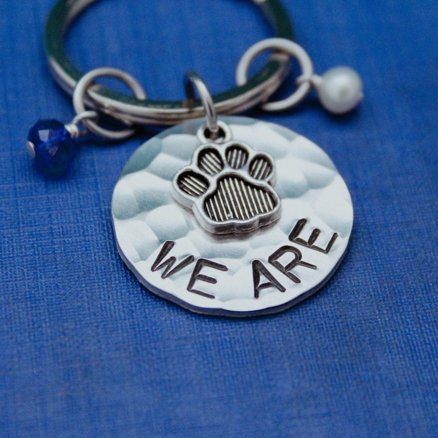 We Are Keychain, Penn State Keychain, Nittany Lions Gift, PSU Grad Gift, Graduation Gift for Penn State, Hand Stamped Jewelry