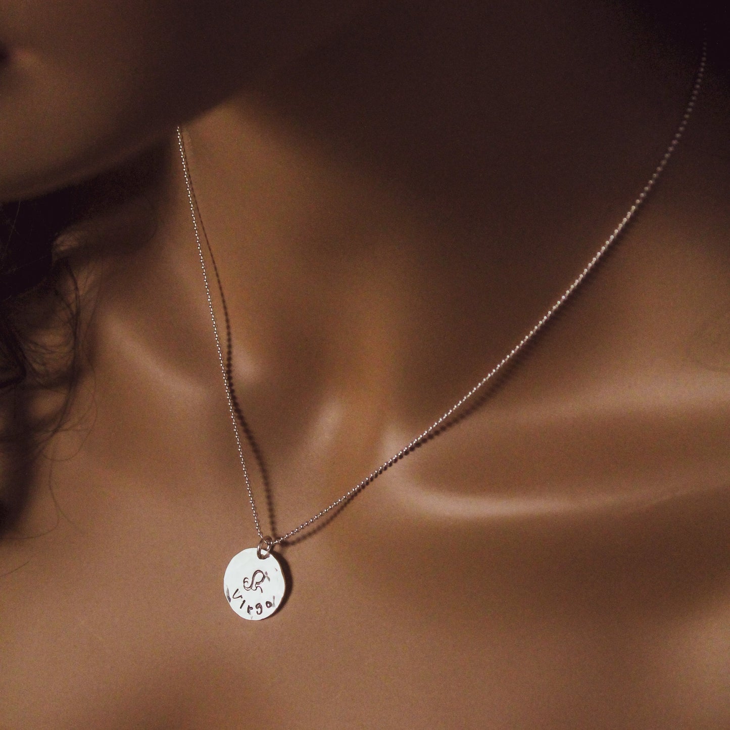 Virgo Zodiac Necklace, Sterling Silver Virgo Zodiac Necklace, Cute Boho Gift, Virgo Birthday Jewelry, Zodiac Sign Birthday Gift, Virgo Gift