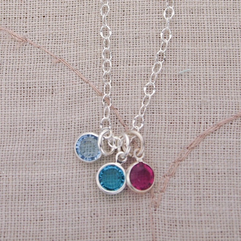 Personalized Birthstone Anklet, Crystal Birthstone Anklet, Mom Anklet with Children's Birthstones, Mother's Anklet, Mother's Day Gift