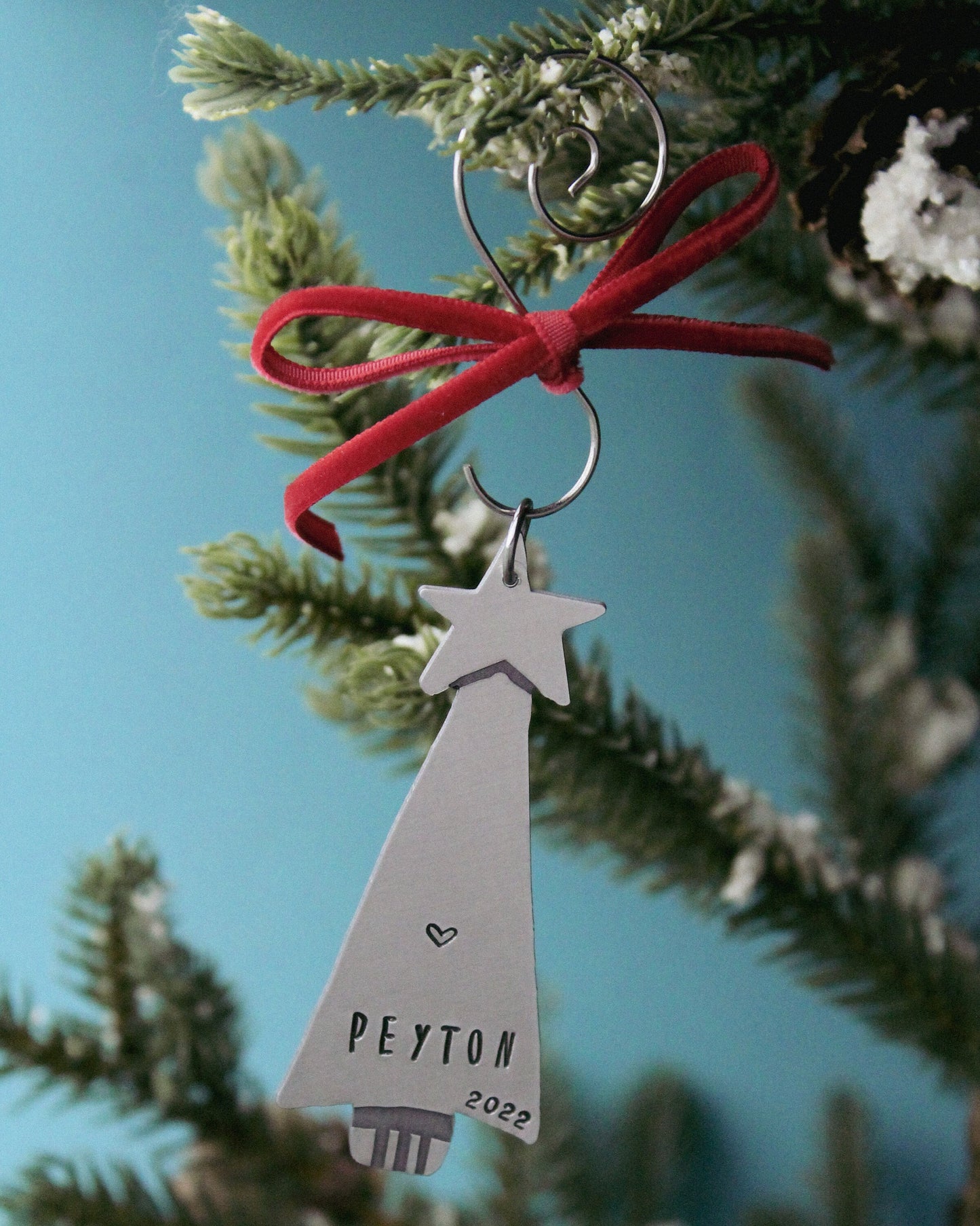 Personalized Christmas Tree Ornament, Christmas Gift, Stocking Stuffer, Hostess Gift, Christmas Party Gift, Hand Stamped Christmas Ornament