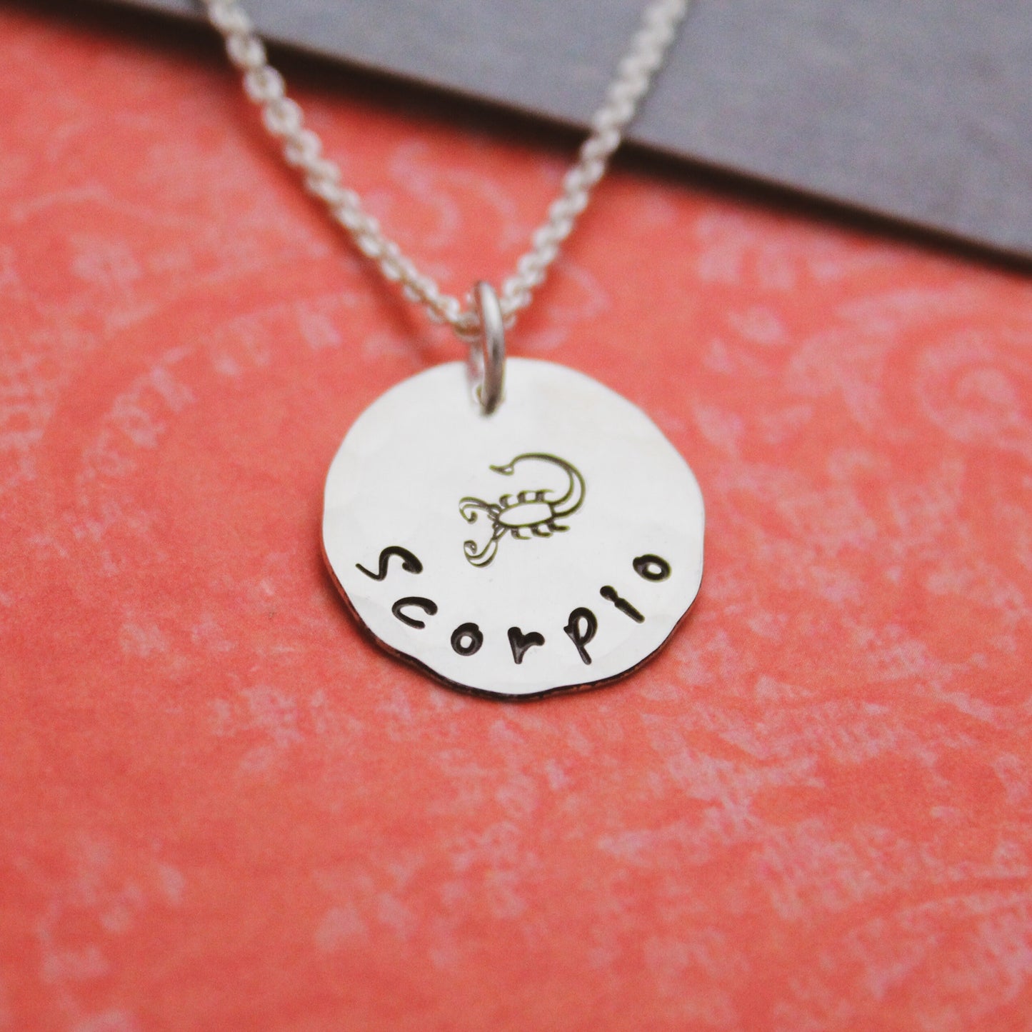 Scorpio Zodiac Necklace, Sterling Silver Scorpio Zodiac Necklace, Cute Boho Gift, Scorpio Birthday Jewelry, Zodiac Sign Birthday Gift Her