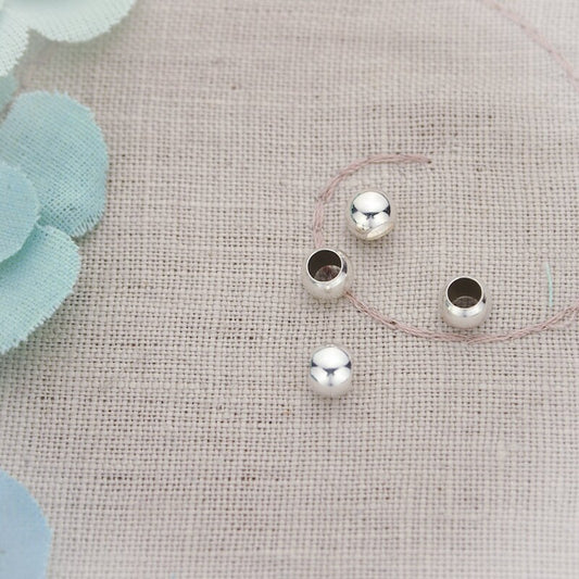 ONE (1) Sterling Silver 6mm Bead Spacer Large Hole