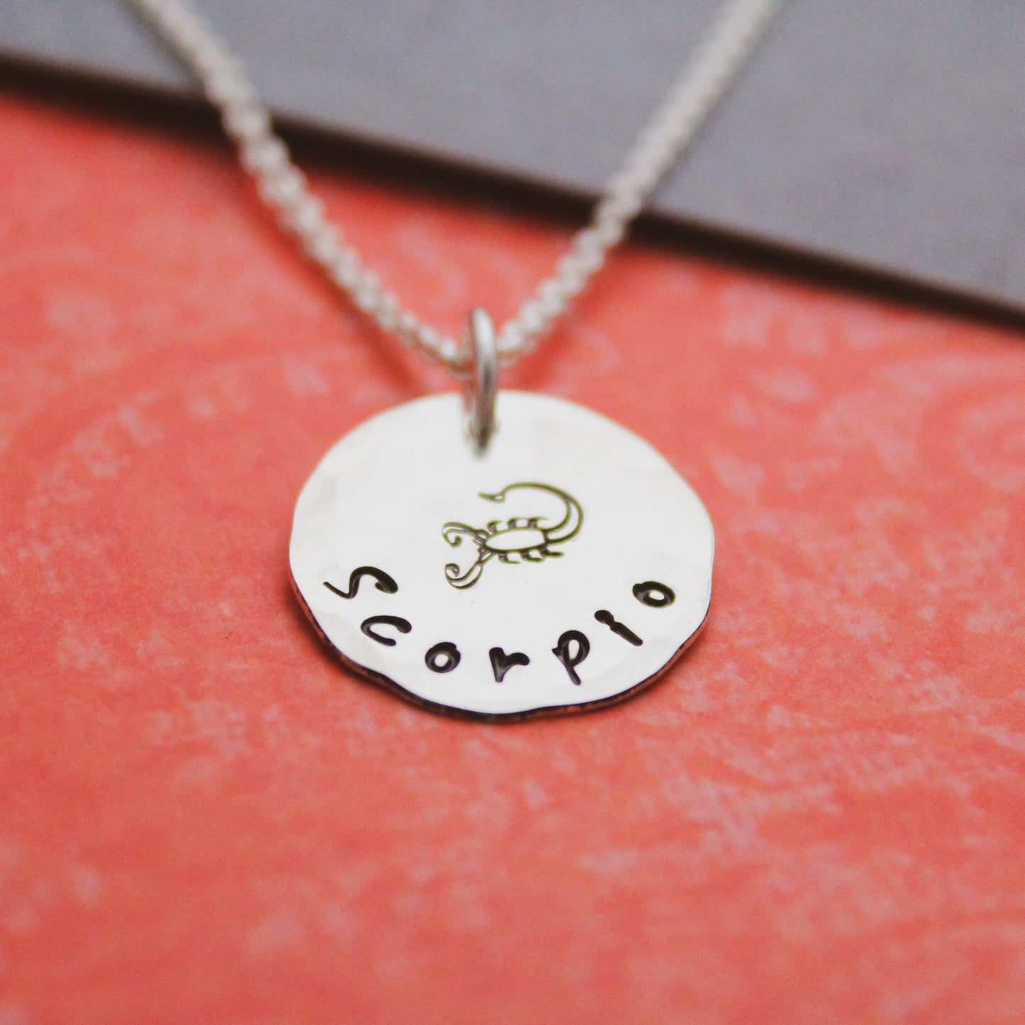 Scorpio Zodiac Necklace, Sterling Silver Scorpio Zodiac Necklace, Cute Boho Gift, Scorpio Birthday Jewelry, Zodiac Sign Birthday Gift Her