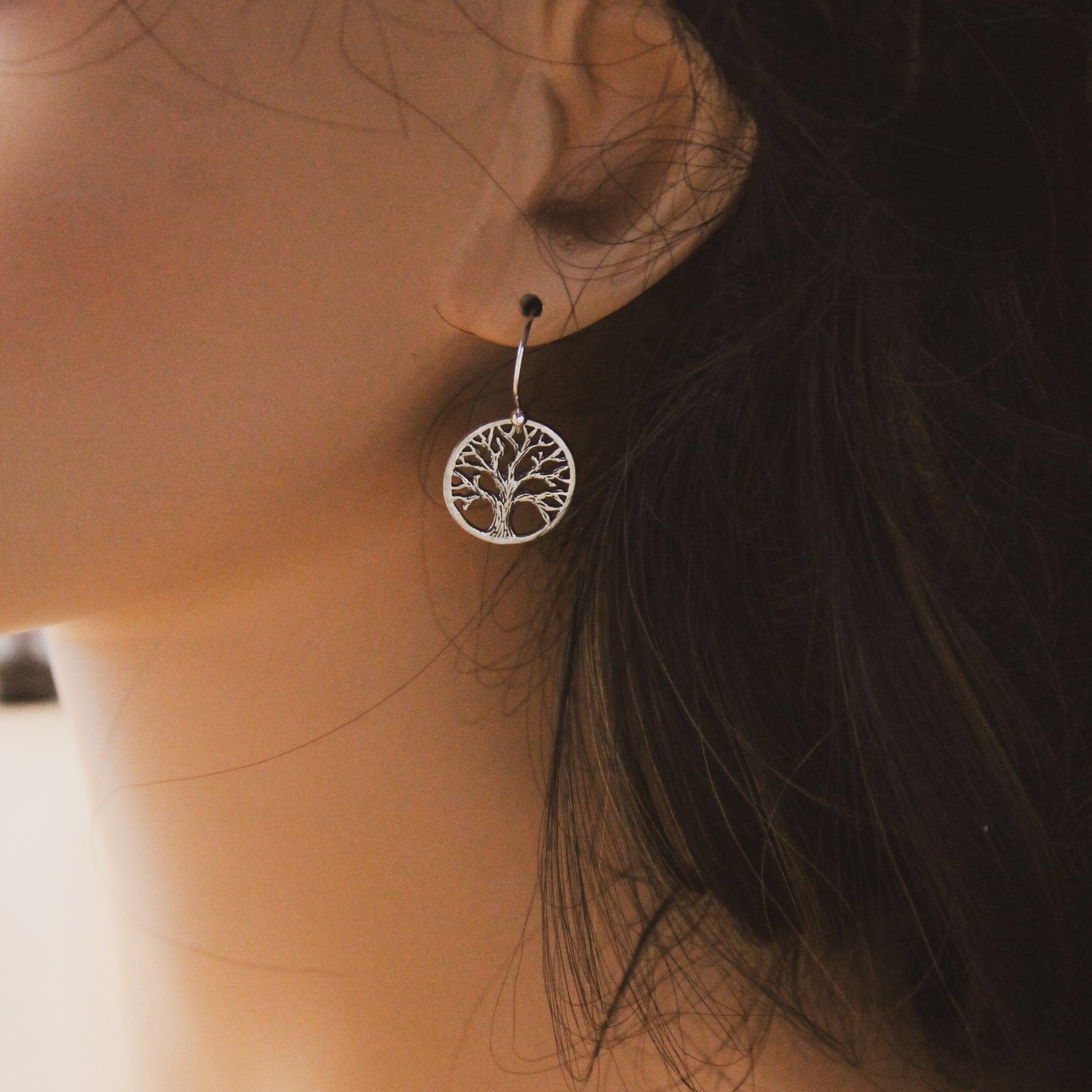 Tree of Life Charm Earrings, Family Tree Earrings, Sterling Silver Earrings, Tree Earrings, Gifts for Her, Birthday Gift, Silver Trees