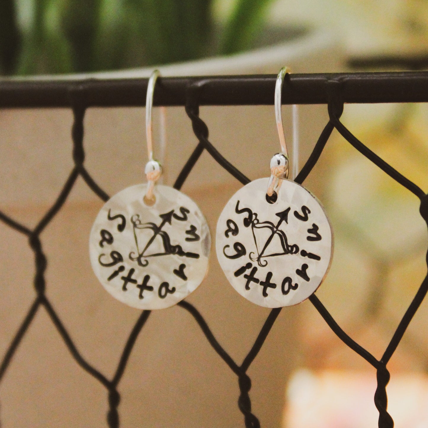 Sagittarius Sterling Silver Earrings, Sagittarius Zodiac Sign Jewelry, Personalized Earrings, Sagittarius Zodiac Jewelry Unique Gift Her