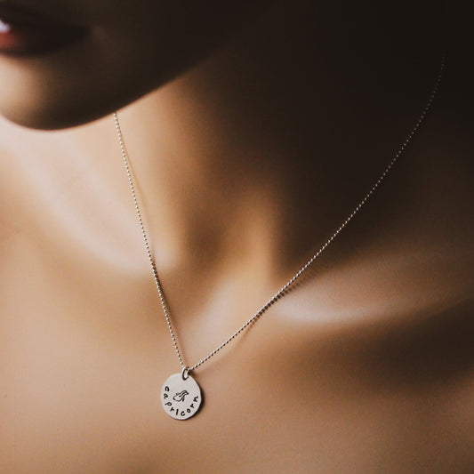 Capricorn Zodiac Necklace, Sterling Silver Capricorn Zodiac Necklace, Capricorn Birthday Jewelry, Capricorn Zodiac Sign Birthday Gift Her
