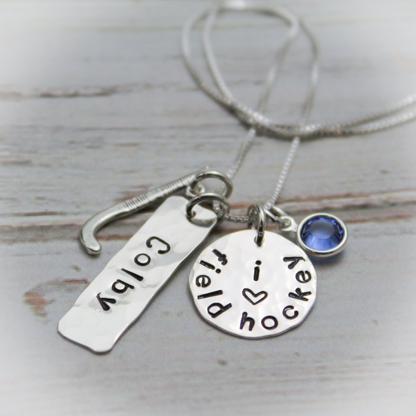 Personalized Field Hockey Necklace, Field Hockey Gift, Hockey Player Gifts, Girls Field Hockey Necklace, Personalized Hand Stamped Necklace