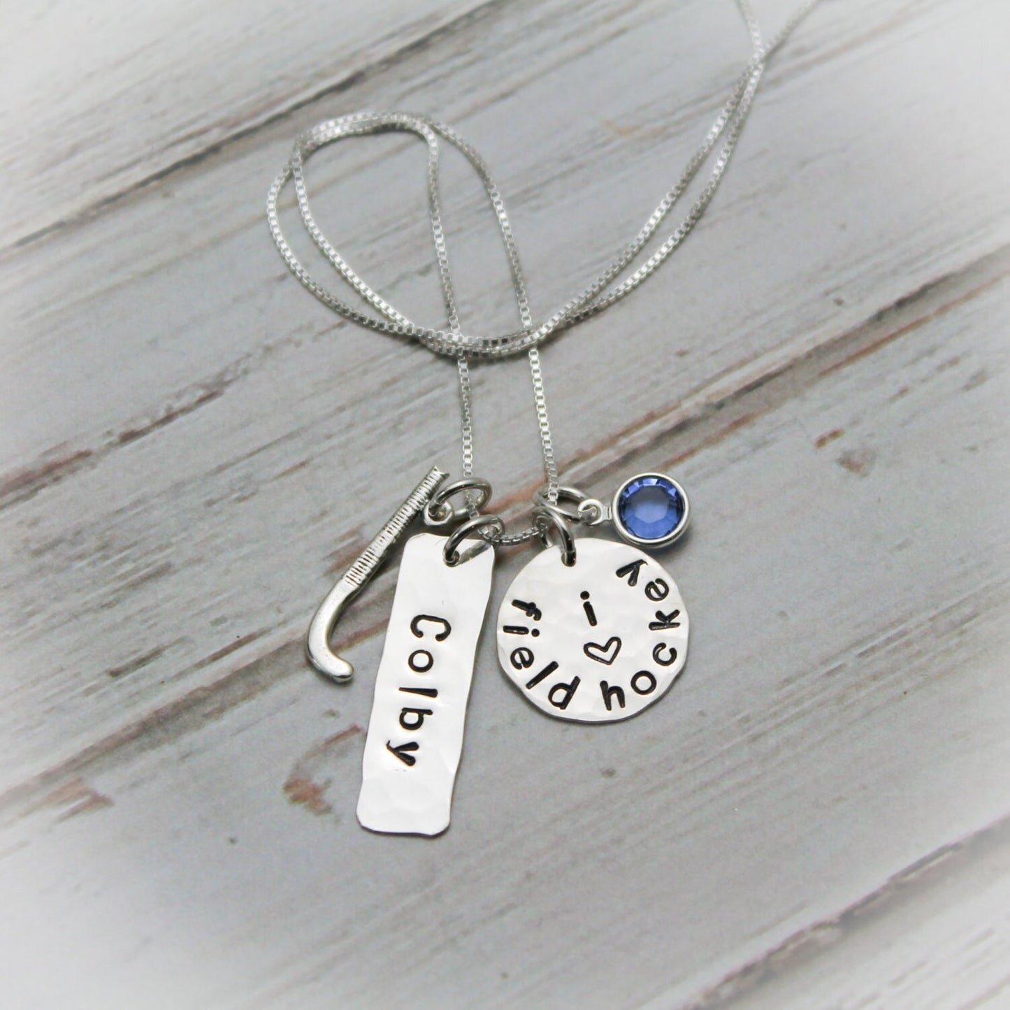 Personalized Field Hockey Necklace, Field Hockey Gift, Hockey Player Gifts, Girls Field Hockey Necklace, Personalized Hand Stamped Necklace