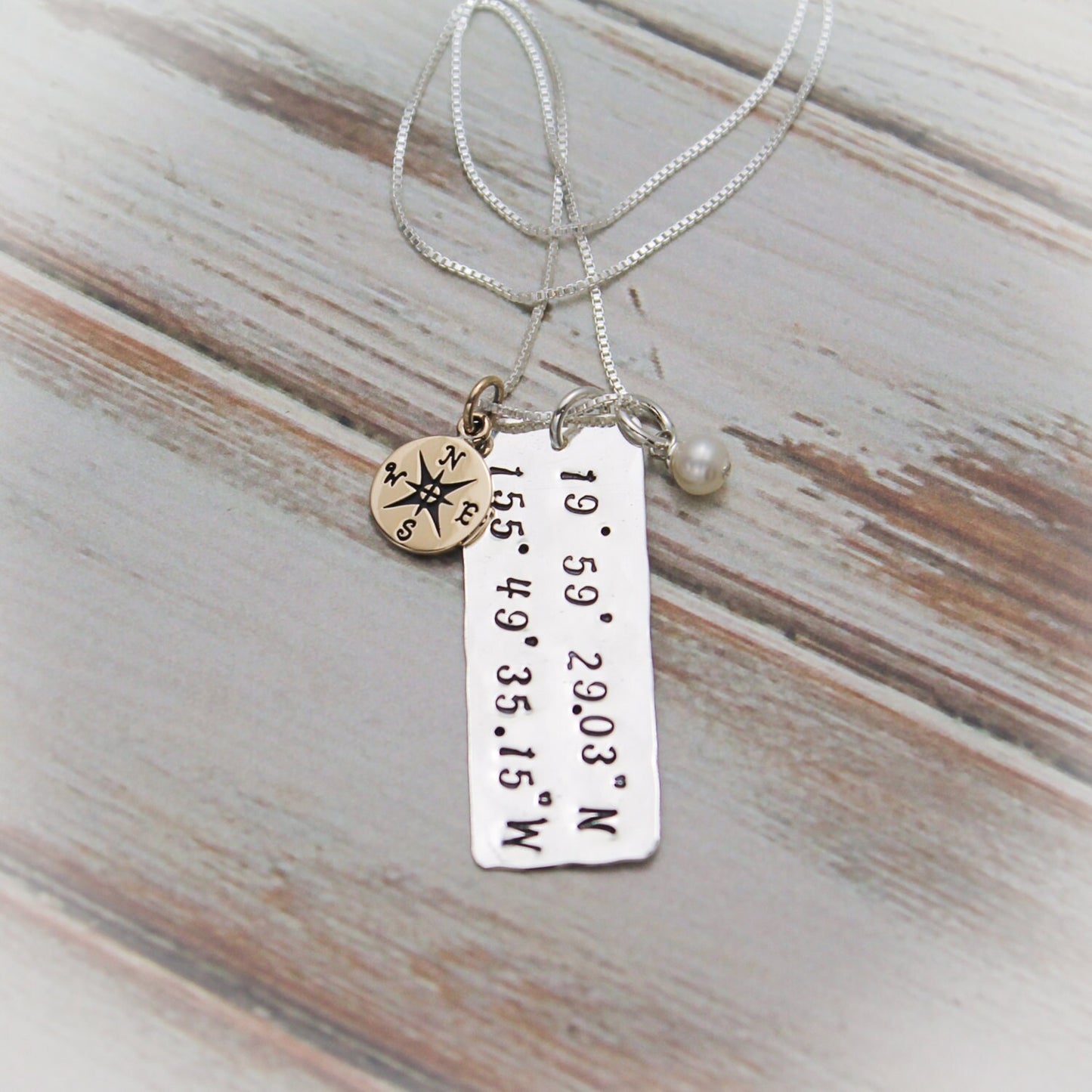 Personalized Latitude & Longitude Necklace, Coordinates Necklace, Compass Jewelry, Custom Coordinates, Custom Jewelry