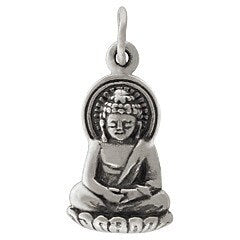 Buddha Charm Necklace in Sterling Silver